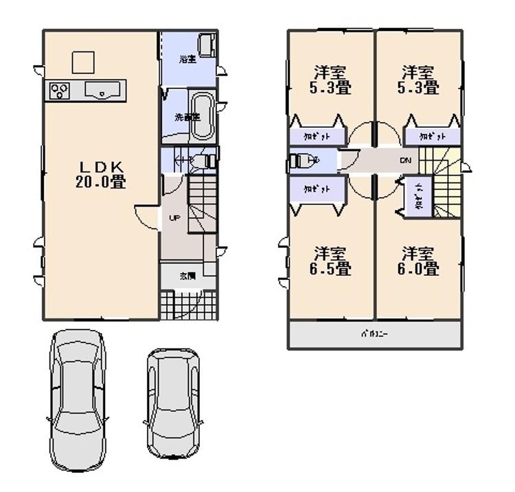 Floor plan. (1 Building), Price 27,800,000 yen, 4LDK, Land area 113.15 sq m , Building area 97.7 sq m