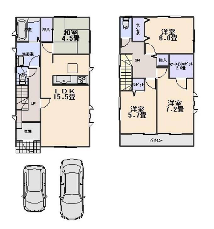 Floor plan. (4 Building), Price 25,800,000 yen, 4LDK, Land area 110.22 sq m , Building area 97.7 sq m