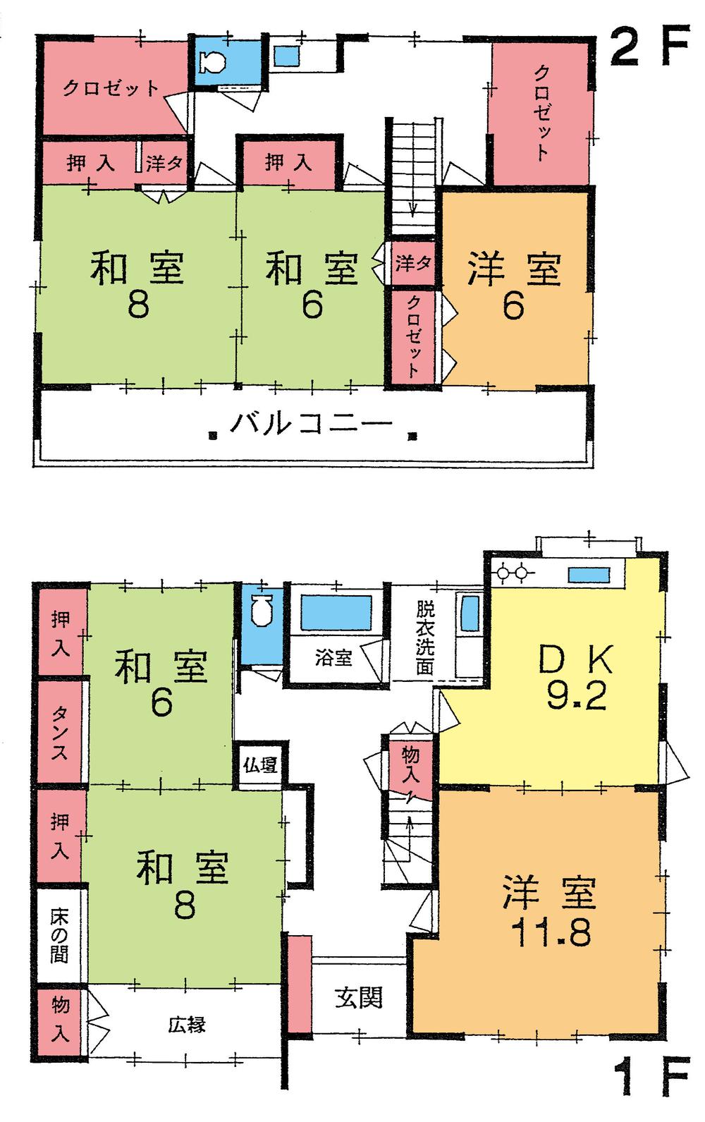 Floor plan. 32,800,000 yen, 6DK, Land area 385.76 sq m , Building area 160.92 sq m floor plan