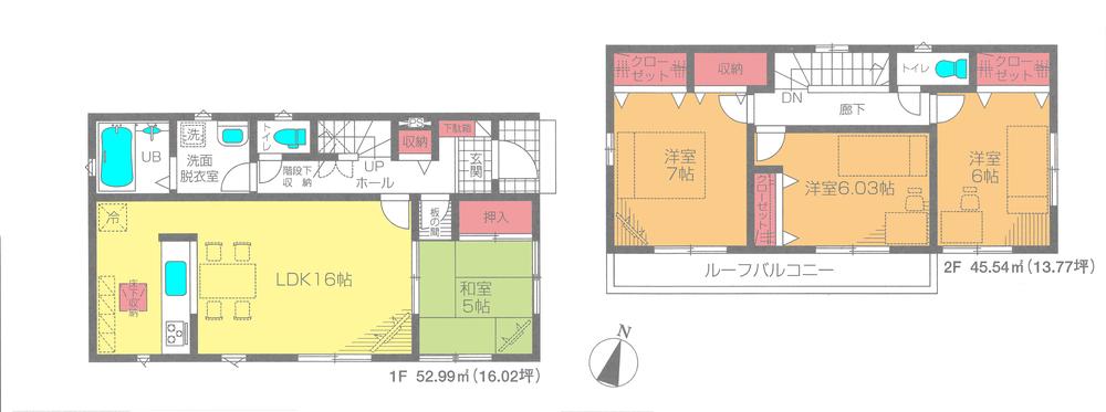 Floor plan. 31,800,000 yen, 4LDK, Land area 131.67 sq m , Building area 98.53 sq m floor plan