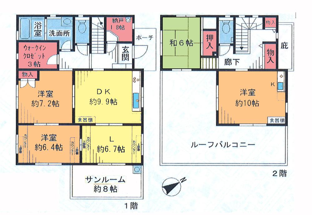 Floor plan. 53,800,000 yen, 4LDK, Land area 229.93 sq m , Building area 123.37 sq m floor plan
