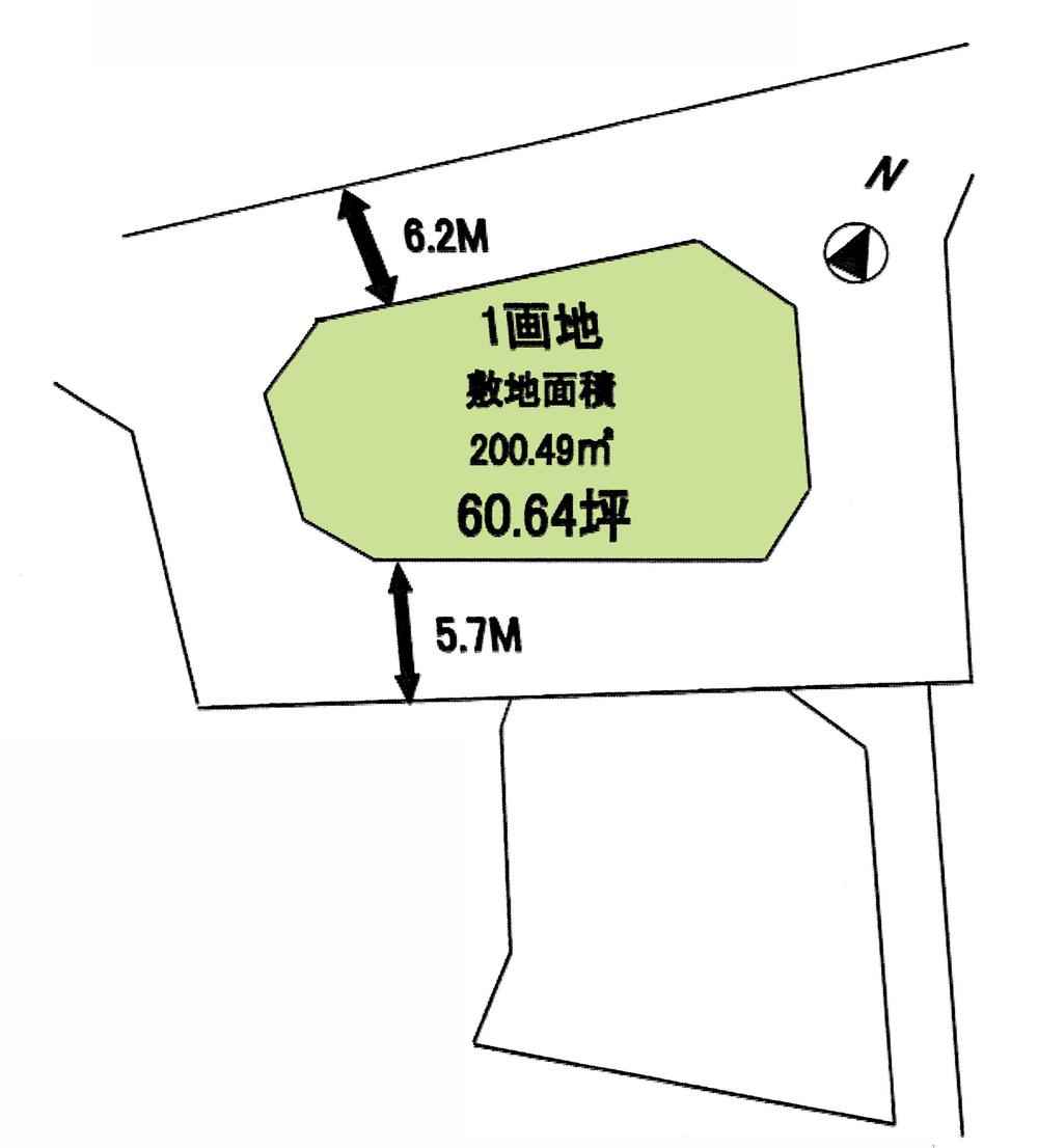 Compartment figure. Land price 14.8 million yen, Land area 200.49 sq m