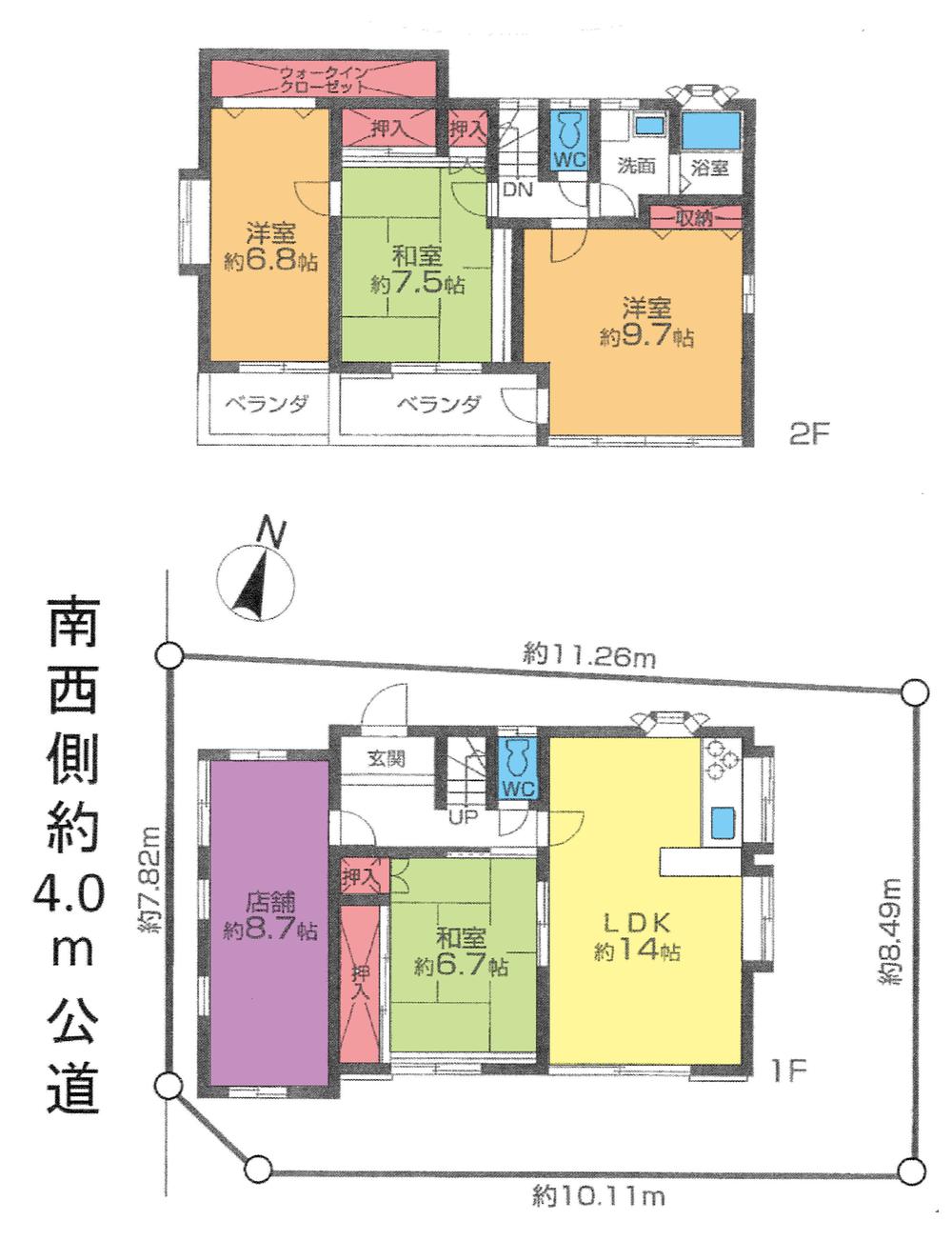 Floor plan. 9 million yen, 4LDK, Land area 100 sq m , Building area 149.14 sq m floor plan