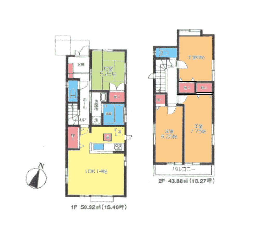 Floor plan. (1 Building), Price 29,800,000 yen, 4LDK, Land area 109.58 sq m , Building area 94.8 sq m