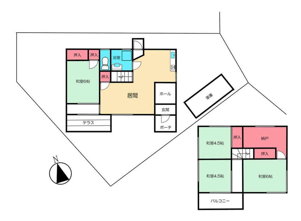 Floor plan. 15 million yen, 4LDK + S (storeroom), Land area 165.61 sq m , Building area 96.1 sq m floor plan