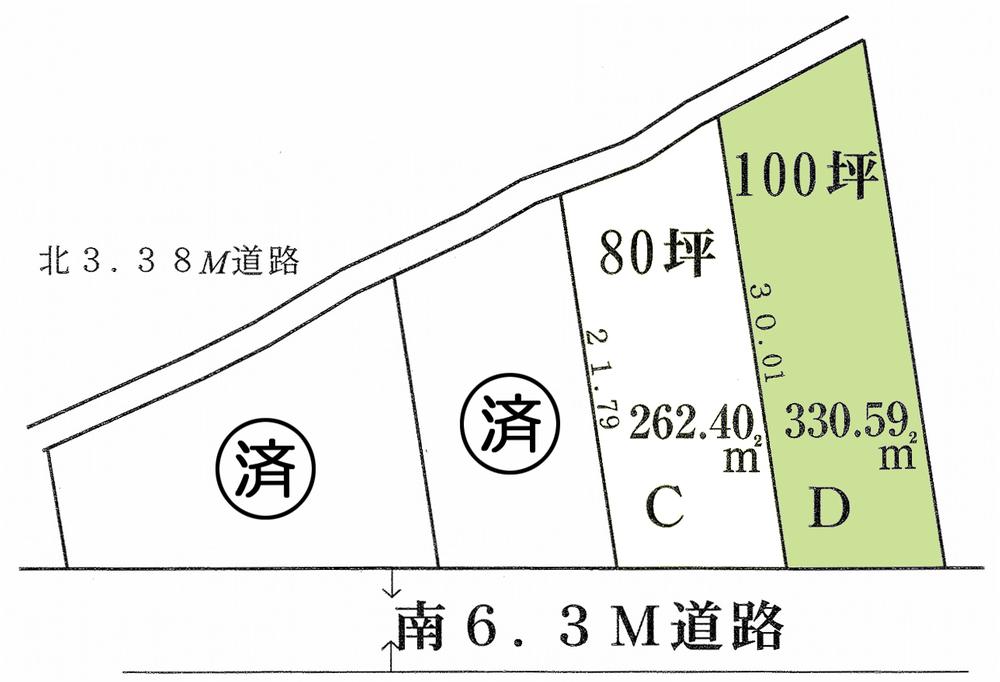 Compartment figure. Land price 17.8 million yen, Land area 330.59 sq m
