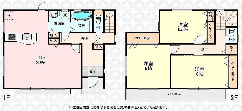 Floor plan. 23.8 million yen, 3LDK, Land area 115.78 sq m , Building area 103.68 sq m floor plan