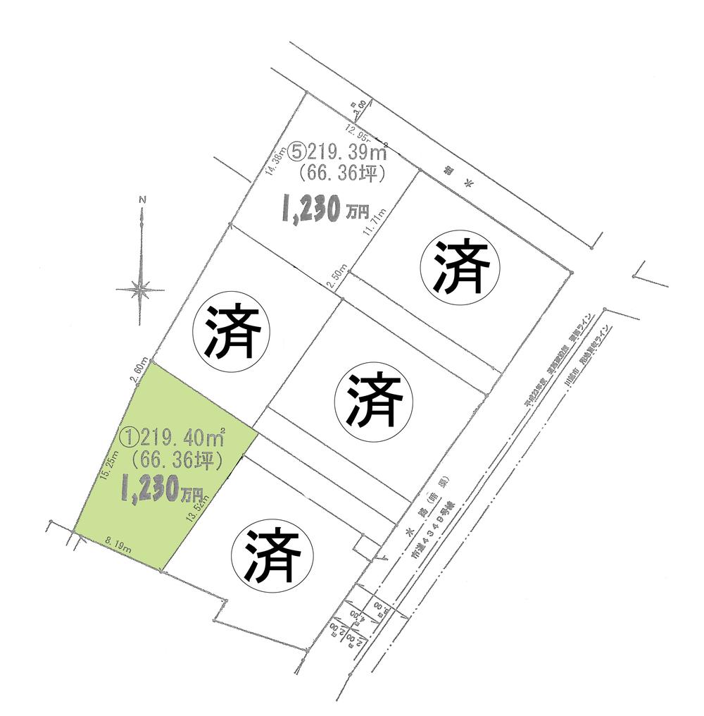 Compartment figure. Land price 12.3 million yen, Land area 219.4 sq m