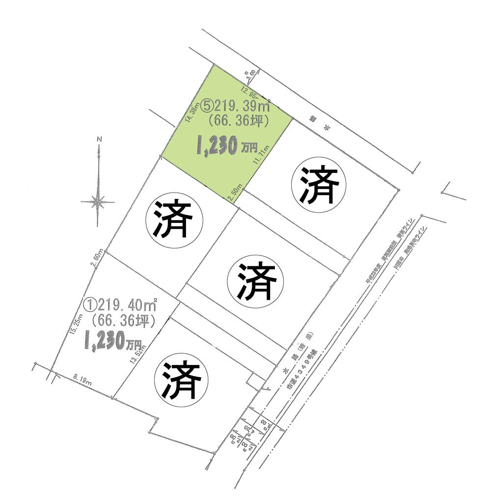 Compartment figure. Land price 12.3 million yen, Land area 219.39 sq m