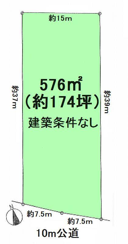Compartment figure. Land price 54 million yen, Land area 576 sq m