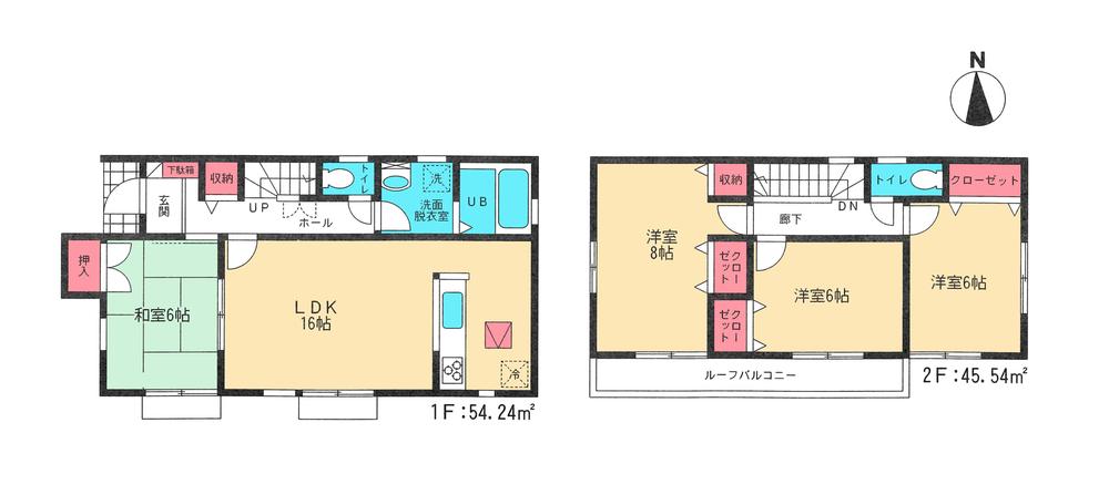 Floor plan. 28,900,000 yen, 4LDK, Land area 132.01 sq m , Building area 99.78 sq m