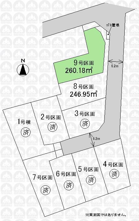 Compartment figure. Land price 12.8 million yen, Land area 260.18 sq m