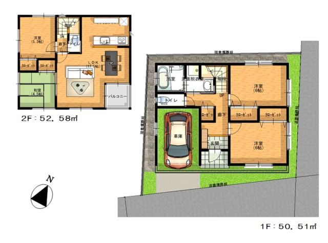 Floor plan. 31,800,000 yen, 4LDK, Land area 80.86 sq m , Building area 103.09 sq m