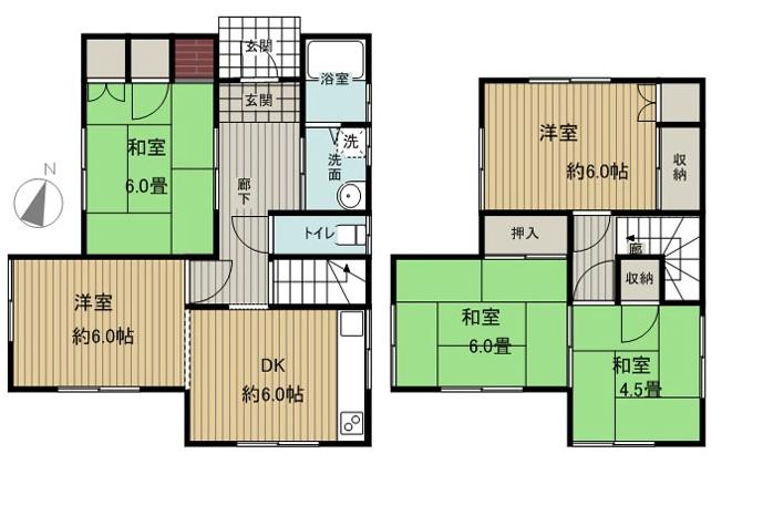 Floor plan. 11.7 million yen, 5DK, Land area 100.02 sq m , Building area 83.21 sq m