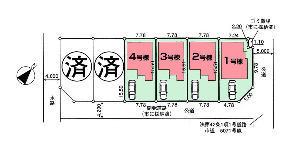 Compartment figure. 24,800,000 yen, 4LDK, Land area 120.69 sq m , Building area 96.38 sq m