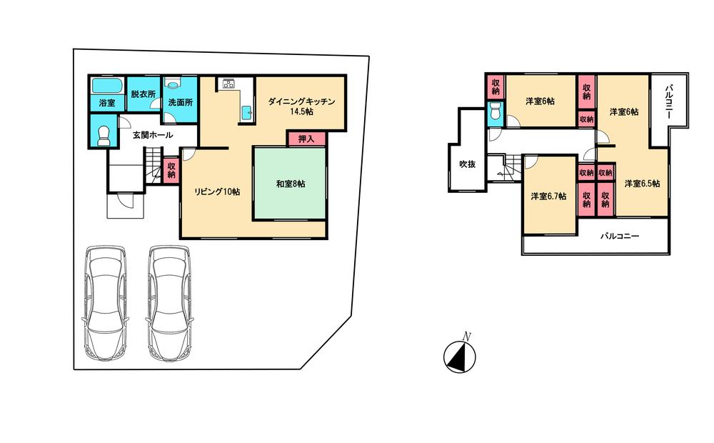 Floor plan. 22,800,000 yen, 5LDK, Land area 201.07 sq m , Building area 148.22 sq m floor plan