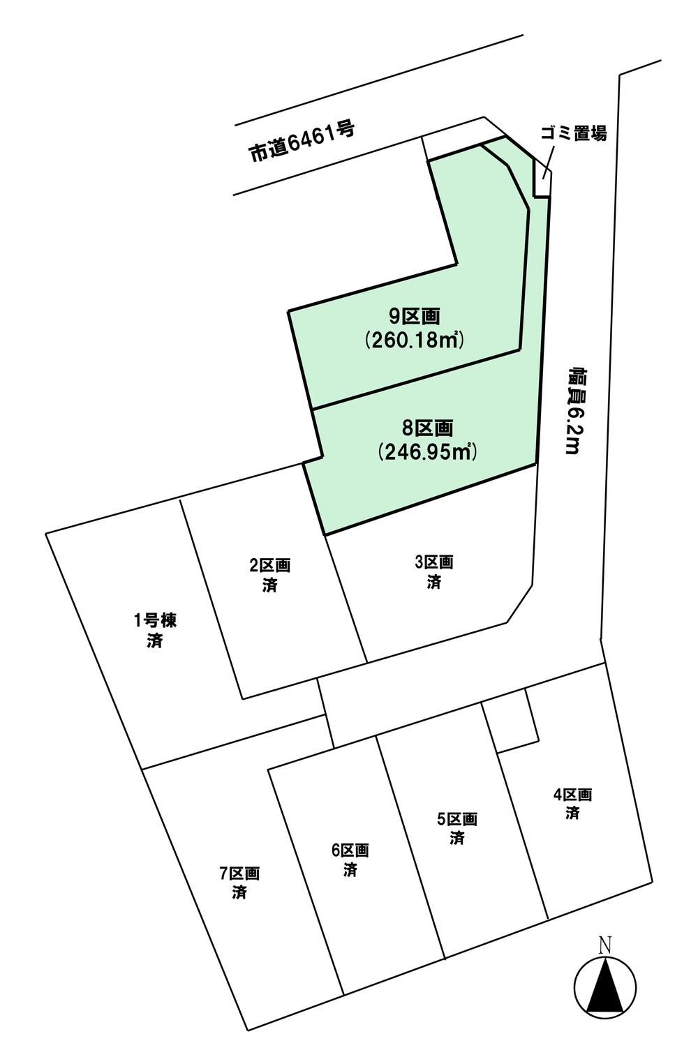 Compartment figure. Land price 12.8 million yen, Land area 260.18 sq m