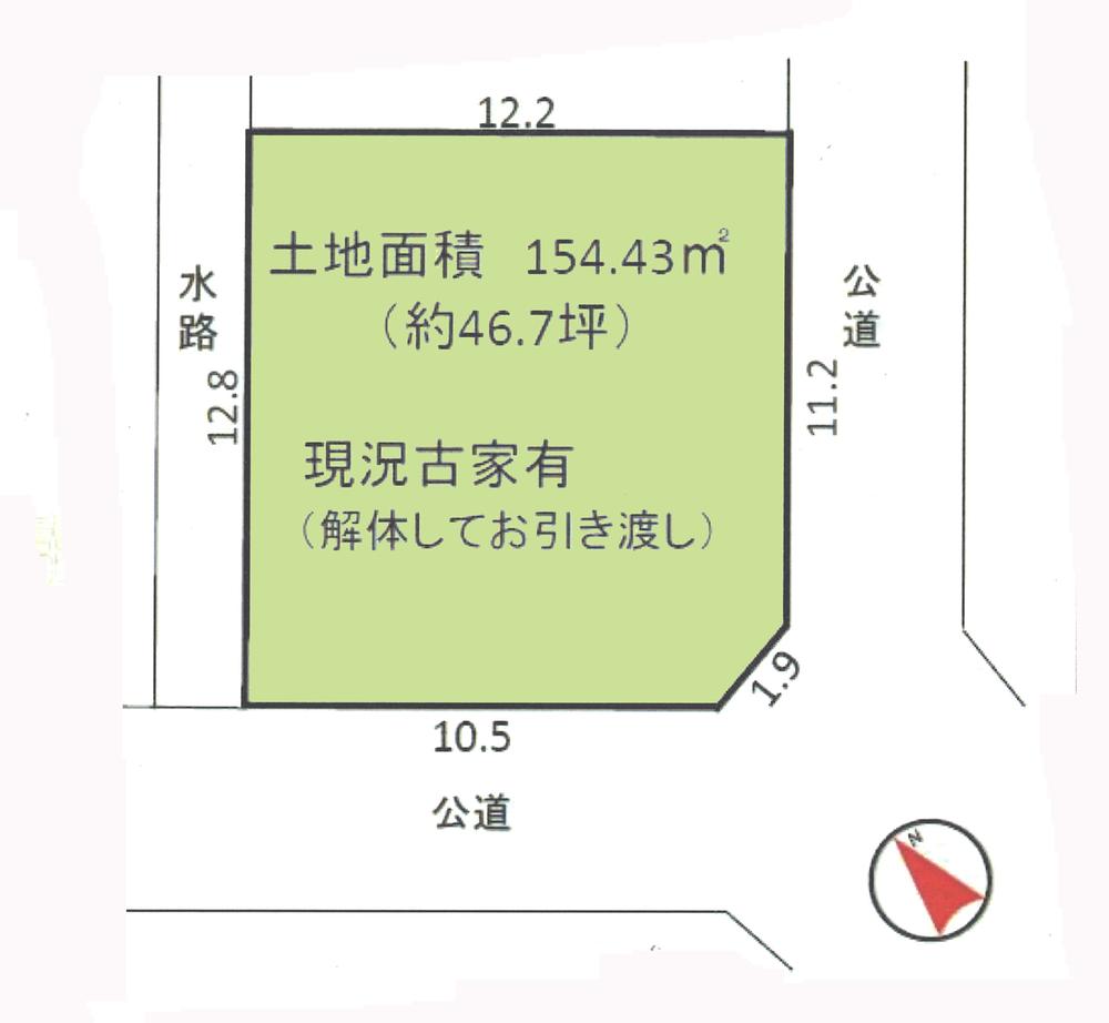 Compartment figure. Land price 18,800,000 yen, Land area 154.43 sq m compartment view