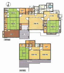 Floor plan. 55 million yen, 7LDK + 2S (storeroom), Land area 394.13 sq m , Building area 164.88 sq m floor plan