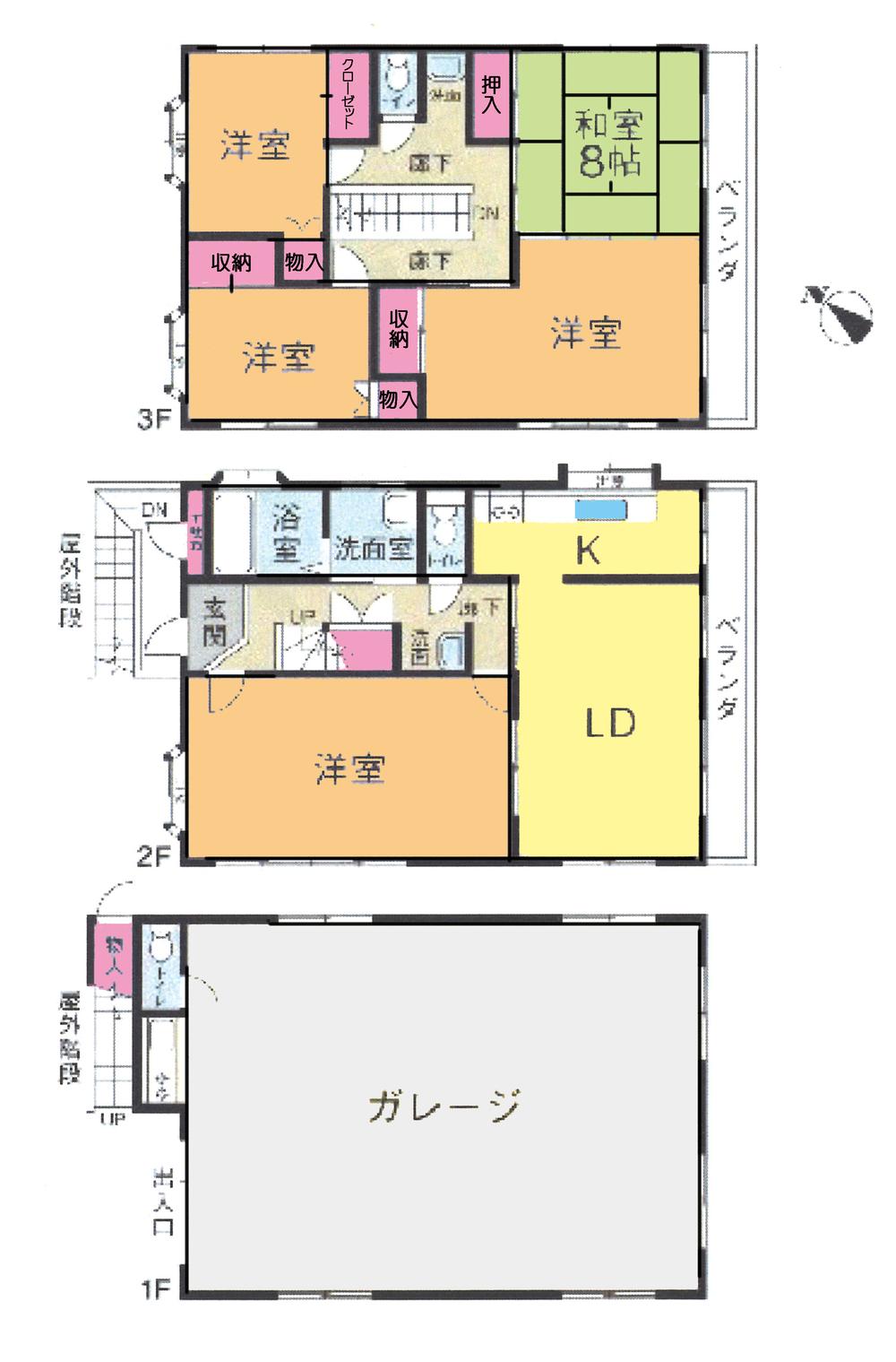 Floor plan. 23.8 million yen, 5LDK, Land area 138.27 sq m , Building area 220.32 sq m floor plan