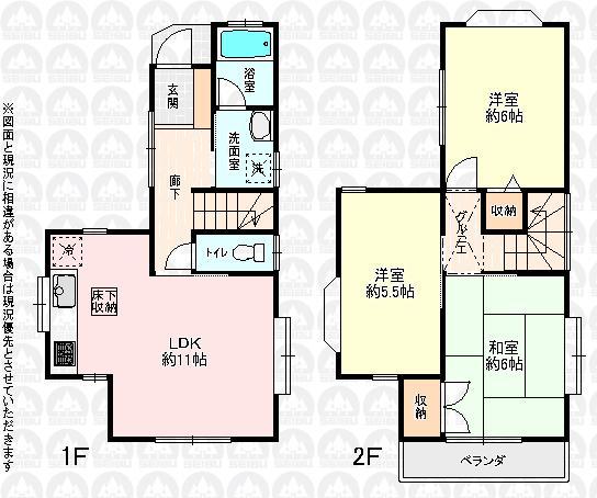 Floor plan. 13 million yen, 3LDK, Land area 69.54 sq m , Building area 64.16 sq m