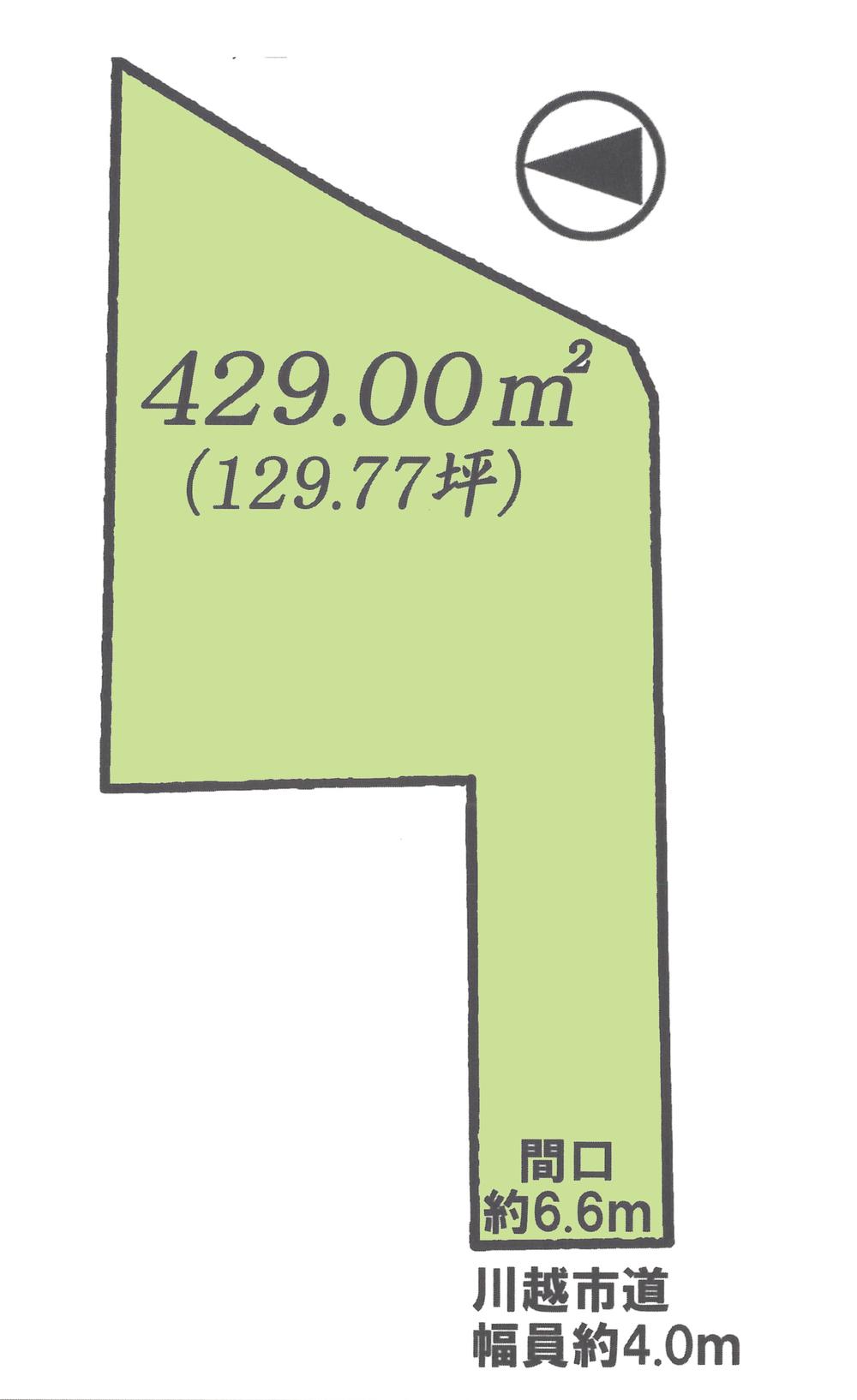 Compartment figure. Land price 8.8 million yen, Land area 429 sq m compartment view