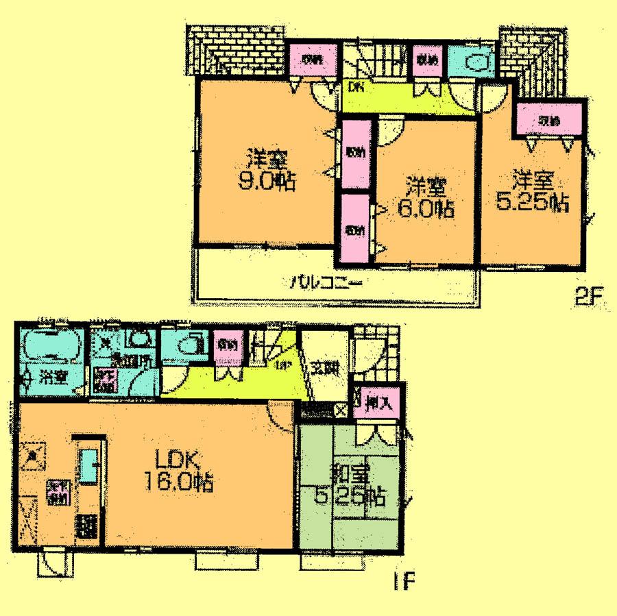 Floor plan. 22.5 million yen, 4LDK, Land area 132.24 sq m , Building area 100.81 sq m located view in addition to this, It will be provided by the hope of design books, such as layout. 