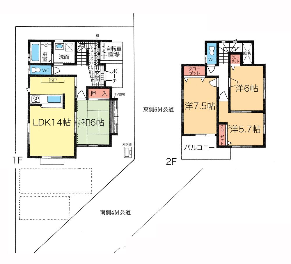 Floor plan. 23.8 million yen, 4LDK, Land area 118.94 sq m , Building area 95.09 sq m floor plan