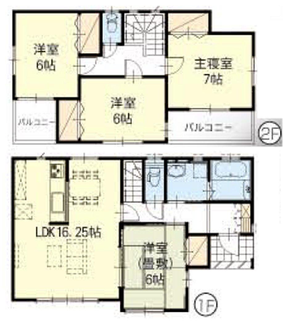 Floor plan. (4 Building), Price 20.4 million yen, 4LDK, Land area 209.46 sq m , Building area 98.95 sq m