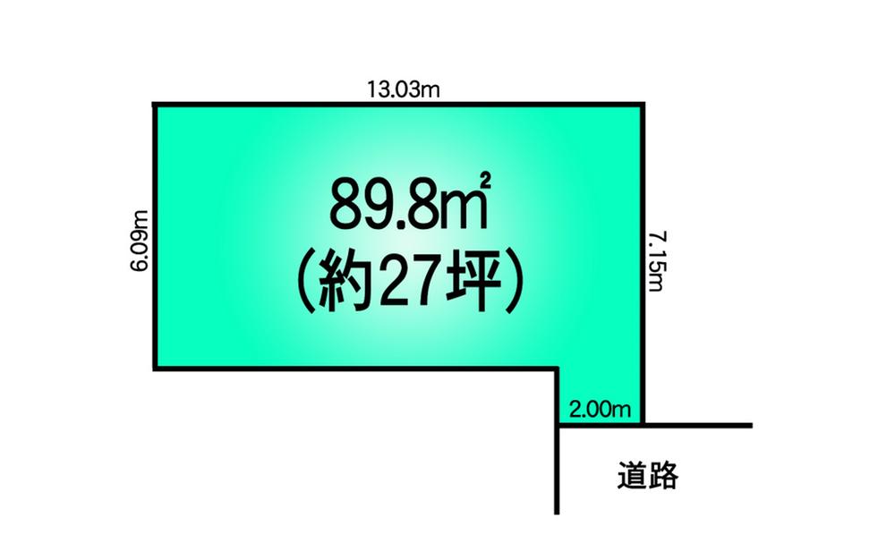 Compartment figure. Land price 6 million yen, Land area 89.86 sq m