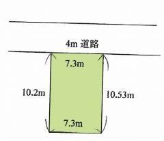 Compartment figure. Land price 4 million yen, Land area 75.3 sq m compartment view