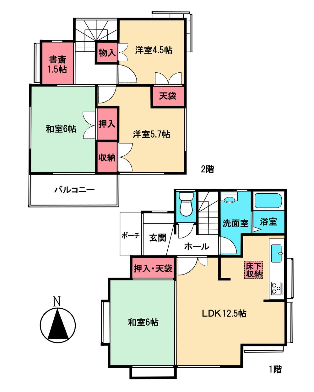 Floor plan. 20.8 million yen, 4LDK, Land area 109.3 sq m , Building area 81.14 sq m floor plan