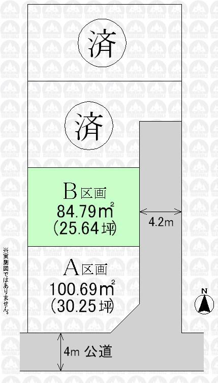 Compartment figure. Land price 23,300,000 yen, Land area 84.79 sq m