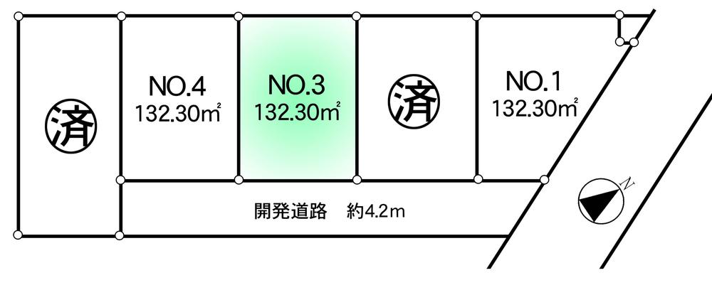 Compartment figure. Land price 17.8 million yen, Land area 132.3 sq m