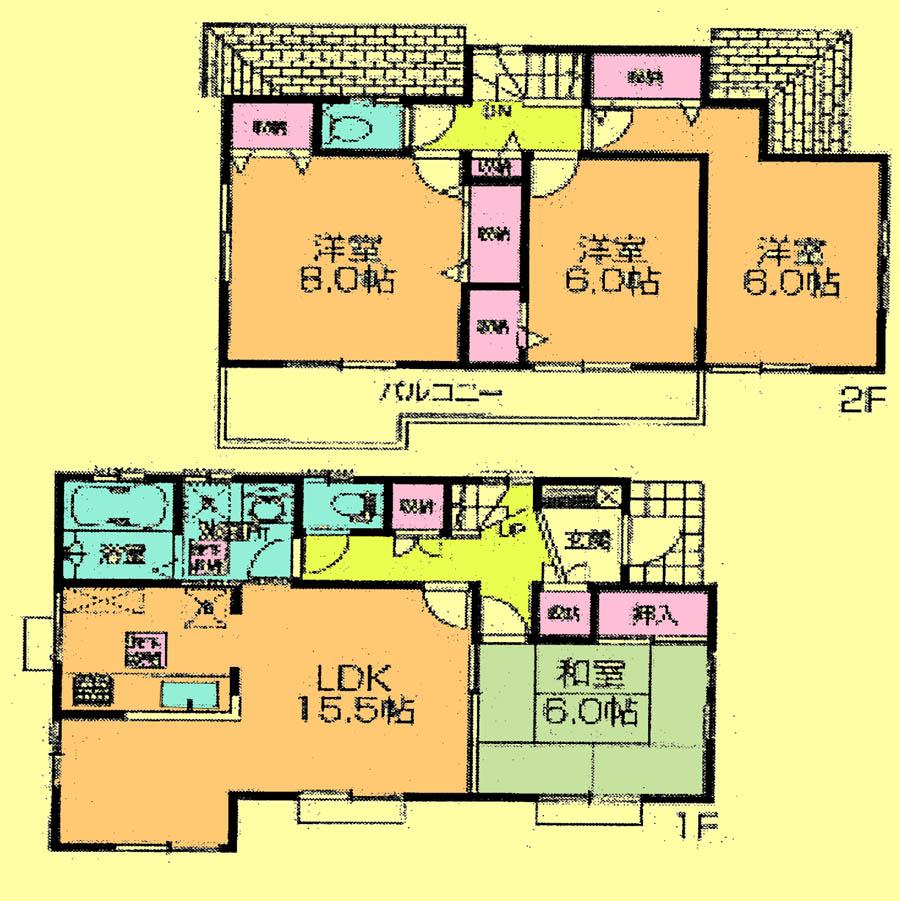 Floor plan. 21.5 million yen, 4LDK, Land area 132.24 sq m , Building area 101.85 sq m located view in addition to this, It will be provided by the hope of design books, such as layout.
