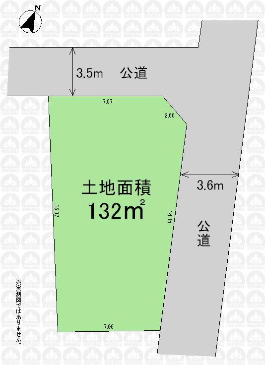 Compartment figure. Land price 23,300,000 yen, Land area 132 sq m