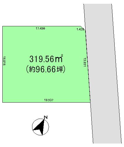 Compartment figure. Land price 18 million yen, Land area 319.56 sq m