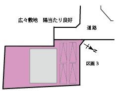 Compartment figure. Land price 27,800,000 yen, Land area 181 sq m spacious grounds Sunny