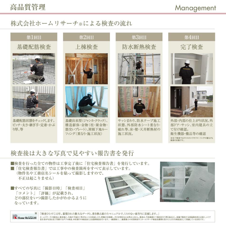 Construction ・ Construction method ・ specification. Ltd. Homuri research will do fine the inspection of the house.