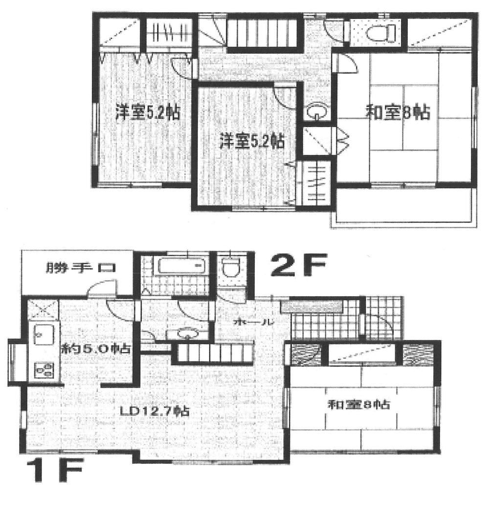 Floor plan. 27,800,000 yen, 4LDK, Land area 173.3 sq m , Building area 108.47 sq m city gas ・ This sewage