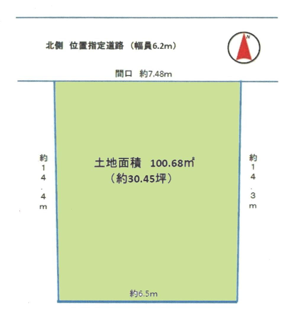 Compartment figure. Land price 8.9 million yen, Land area 100.68 sq m compartment view