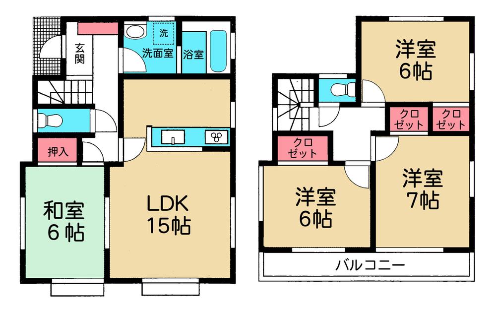 Building plan example (floor plan). Standard Specifications: bathroom ventilation dryer, TV Intercom, Bidet etc