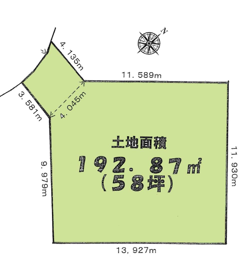 Compartment figure. Land price 21,700,000 yen, Land area 192.87 sq m compartment view
