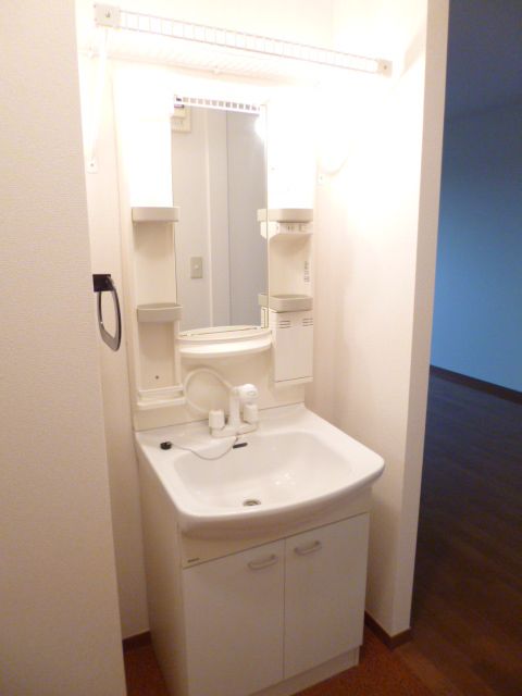 Washroom. Small also easy to put a small shelf washbasin