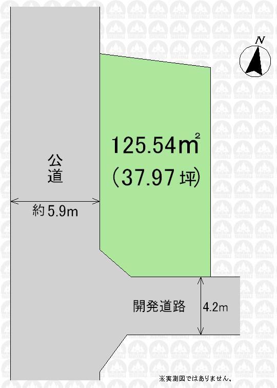 Compartment figure. Land price 33,580,000 yen, Land area 125.54 sq m