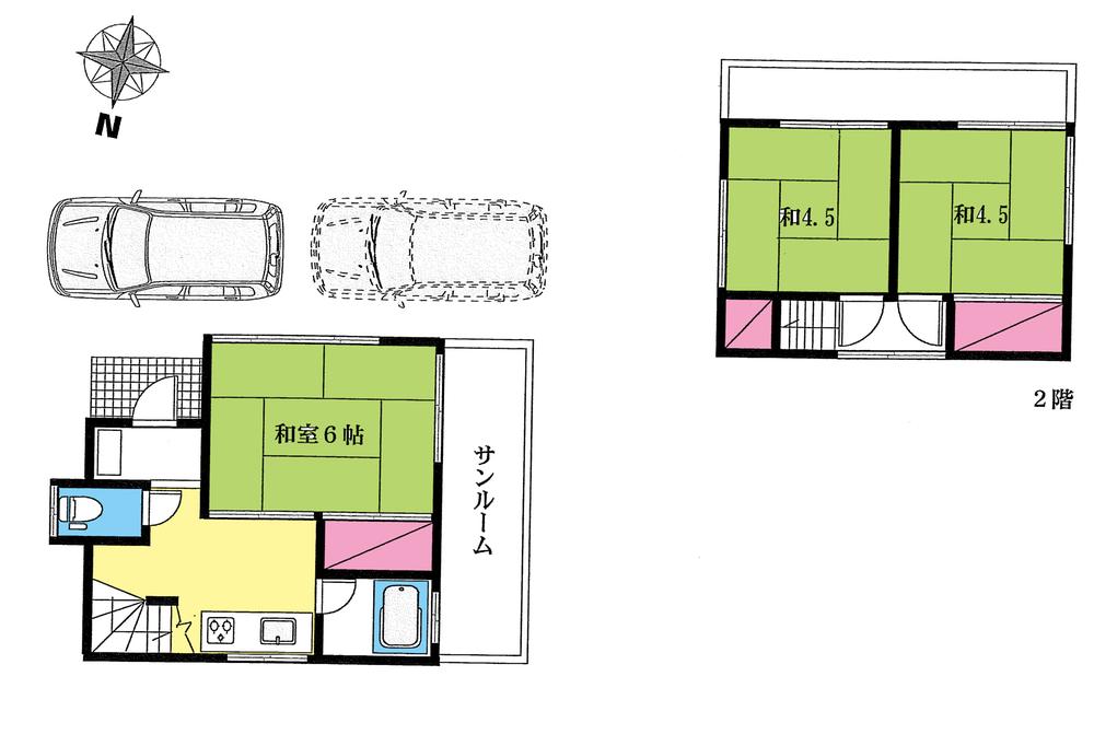Floor plan. 5.8 million yen, 3DK, Land area 78.55 sq m , Building area 44.93 sq m floor plan