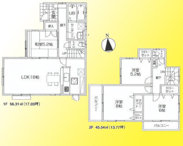 Floor plan. 26,800,000 yen, 4LDK, Land area 200.1 sq m , Building area 101.85 sq m
