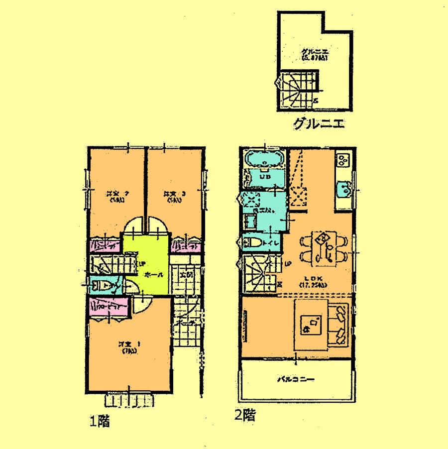 Floor plan. 19,800,000 yen, 3LDK + S (storeroom), Land area 100.51 sq m , Building area 80.17 sq m located view in addition to this, It will be provided by the hope of design books, such as layout. 