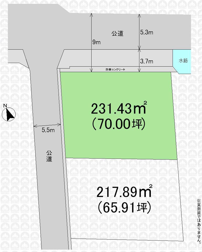 Compartment figure. Land price 14.8 million yen, Land area 231.43 sq m
