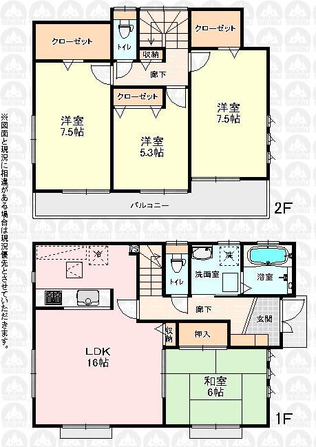 Floor plan. 25,800,000 yen, 4LDK, Land area 200.5 sq m , Building area 103.09 sq m